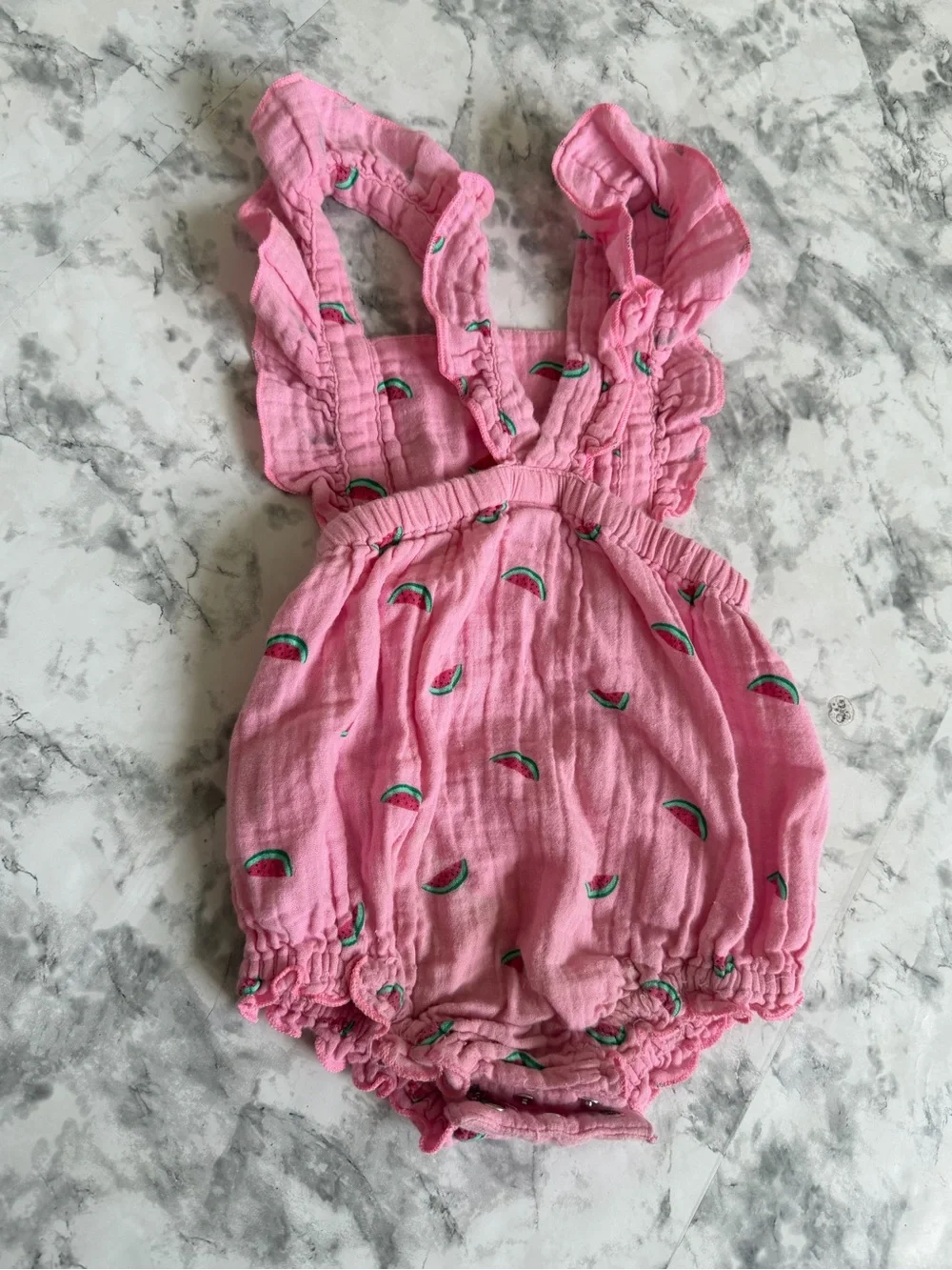 Pink Watermelon Print Romper – 18–24M